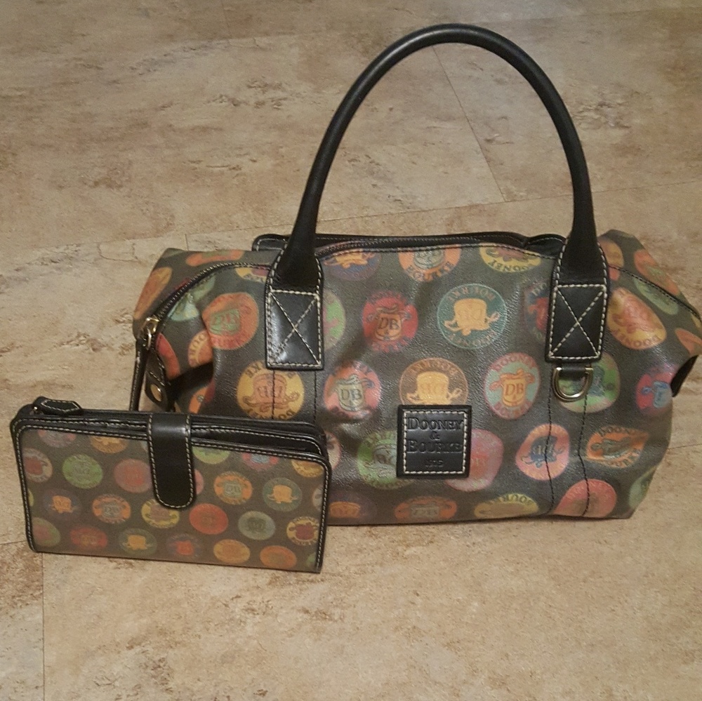 Dooney and Bourke bowler bag and wallet